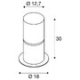 Sloupková - LA 1001488 ROX ACRYL 30 Pole venkovní stojací svítidlo, IP44, ušlechtilá ocel 304, E27 max. 20W - BIG WHITE (SLV) - foto 4