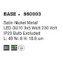 Bodová - NV 660003 Bodové svítidlo BASE nikl satén kov GU10 3x5W IP20 bez žárovky - NOVA LUCE - foto 4