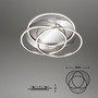 Kruhová - BRI 3248-018 LED stropní svítidlo, pr. 52,5 cm, 56 W, hliník-chrom - BRILONER - foto 4