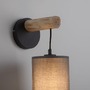 Dekorativní - LD 15781-29 GREEN TRIB LED nástěnné svítidlo přírodní dřevo 1 ramenné látkové stínidlo venkovský design do interiéru - LEUCHTEN DIREKT / JUST LIGHT - foto 4