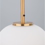 Koule - NV 9624063 Závěsné svítidlo LATO opálové sklo antický mosazný kov černý kabel E27 1x12W 230V IP20 bez žárovky - NOVA LUCE - foto 4