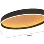 Kruhová - GT 9069-102 Stropní svítidlo Bormes 42W 4200lm 3000K černá / zlatá - GeeTi - foto 4