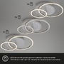 Kruhová - BRILO 3773019 LED stropní svítidlo, 40 cm, paměť, 26W, 2550lm, hliník - BRILO - foto 4