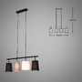Podélná - BRILO 4025-045 Závěsné svítidlo, 74 cm, max. 40 W, černá - BRILO - foto 4