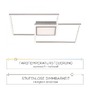 Hranatá - LD 14712-55 ASMIN LED stropní svítidlo, ocel, 60x60cm, CCT nastavení teploty barvy, stmívatelné 3000-5000K - LEUCHTEN DIREKT / JUST LIGHT - foto 4