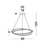 Kruhová - NV 9333062 Závěsné svítidlo AURELIA zlatý kov a křišťál LED 45W 230V 3500K IP20 stmívatelné - NOVA LUCE - foto 4