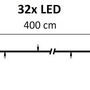 Venkovní řetězy - DLED LWS34W DECOLED LED světelný řetěz Hobby Line, 4 m, teple bílá, 32 diod - foto 4
