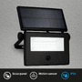 Solární - BRILO 3856015 Solární LED venkovní nástěnné svítidlo vč. IR senzoru, černé, 5W, 400 lm, sklo/plast - BRILO - foto 4