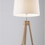 Stojací lampy - NV 9050165 Stojací lampa LE ROY bílé stínidlo přírodní dřevěná základna E27 1x12W 230V IP20 bez žárovky - NOVA LUCE - foto 4