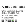 Dekorativní - NV 1701101003 Stropní svítidlo FUSION bílý hliník a akryl LED 40W 230V 3000K IP20 - NOVA LUCE - foto 4