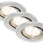 Kruhová - BRI 7225-039 3ks sada LED vestavné svítidlo, pr. 8,6 cm, 3 W, hliník - BRILONER - foto 4