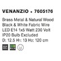 Kónická - NV 7605176 Závěsné svítidlo VENANZIO mosazný kov a přírodní dřevo E14 1x5W IP20 bez žárovky - NOVA LUCE - foto 4