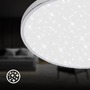 Kruhová - BRI 3934018 Tak stropní svítidlo pr.33 cm - 22W, 2400lm, LED, hvězdné nebe, IP44, chrom - BRILONER - foto 4