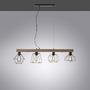 Podélná - LD 15214-78 KASKA LED závěsné svítidlo, nastavitelná výška, 4 ramenné, dřevodekor, černá, kovové stínítko - LEUCHTEN DIREKT / JUST LIGHT - foto 4