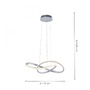 Dekorativní - LD 15402-95 MARIA LED závěsné svítidlo, barva hliník, stmívatelné, nastavitelná výška krokově stmívatelné 3000K - LEUCHTEN DIREKT / JUST LIGHT - foto 4
