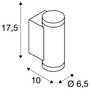 Nástěnná - LA 1010165 HELIA PRO S Nástěnné svítidlo pro povrchovou montáž, jednoduché, DALI, P2, válcové, 2700 K, 6 W, 24°, antracit - BIG WHITE (SLV) - foto 4