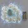 LED osvětlení na BATERIE - DLED ML01 DECOLED LED světelný řetěz na baterie, kovová srdce styl vintage, ledově bílá, 10 diod, 2,5 m - foto 4