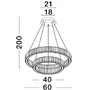 Kruhová - NV 9333068 Závěsné svítidlo AURELIA chromovaný kov a křišťál LED 46W 230V 3500K IP20 stmívatelné - NOVA LUCE - foto 4