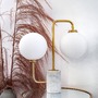Stolní lampy dekorační - HVLG HL170201-AGB-CE Stolní lampa MIA ocel/sklo staromosaz/bílá G9 2x6W - HUDSON VALLEY (Mitzi) - foto 4