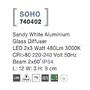 Nástěnná - NV 740402 Venkovní nástěnné svítidlo SOHO bílý hliník skleněný difuzor LED 2x3W 3000K 220-240V 2x60st. IP54 světlo nahoru a dolů - NOVA LUCE - foto 4