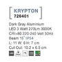 Zapuštěná - NV 726401 Venkovní zapuštěné svítidlo do zdi KRYPTON tmavě šedý hliník LED 3W 3000K 220-240V 15st. IP54 - NOVA LUCE - foto 4