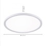 Kruhová - LD 15571-16 FLAT LED stropní svítidlo kruhové v bílé s nastavitelou barvou světla a dálkovým ovladačem 2700-5000K - LEUCHTEN DIREKT / JUST LIGHT - foto 4