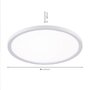 Kruhová - LD 15571-16 FLAT LED stropní svítidlo kruhové v bílé s nastavitelou barvou světla a dálkovým ovladačem 2700-5000K - LEUCHTEN DIREKT / JUST LIGHT - foto 4