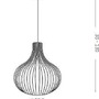 Kónická - ILUX 205281 Závěsné svítidlo Ideal Lux Onion SP1 D23 205281 1x60W 23,5cm - IDEALLUX - foto 4