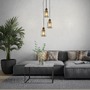 Vícečetná - BRI 4486035 Závěsné svítidlo, 120 cm, 3x E27, max. 10W, kouřová - BRILONER - foto 4