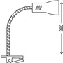 Stolní lampy s klipem - BRI 2713016P Flexibilní svítidlo se svorkou 26 cm 1x E14 40W bílé (starý kód: BRI 2713-016P) - BRILONER - foto 4
