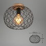 Dekorativní - BRILO 3037-015 Stropní svítidlo pr. 30 cm 1x E27 40W černá - BRILO - foto 4