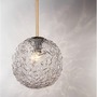 Koule - NV 9260211 Závěsné svítidlo MIRANO čiré strukturované sklo a broušená zlatá ocel E27 1x12W 230V IP20 bez žárovky - NOVA LUCE - foto 4