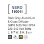 Nástěnná - NV 710041 Venkovní nástěnné svítidlo NERO tmavě šedý hliník skleněný difuzor GU10 1x7W 220-240V IP54 bez žárovky světlo dolů - NOVA LUCE - foto 4