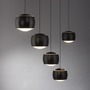 Vícečetná - LD 15262-18 LED závěsné svítidlo černé 5 ramenné nastavitelná výška do jídelny krokově stmívatelné 3000K - JUST LIGHT - foto 4