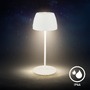Stolní lampy dekorační - BRILO 7503016 LED nabíjecí stolní lampička Serina Mini, bezdrátová, 20cm, IP44, 2,5W, stmívatelné, dotykový vypínač, bílé - BRILO - foto 4