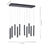 Vícečetná - LD 15206-18 BRUNO LED závěsné svítidlo, černá, teplá bílá, IP20, do interiéru 3000K - LEUCHTEN DIREKT / JUST LIGHT - foto 4