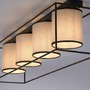 Dekorativní - LD 15304-18 RAVEN LED stropní svítidlo látkové stínidlo 4 ramenné černá jednoduchý design - LEUCHTEN DIREKT / JUST LIGHT - foto 4