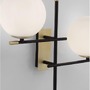 Dekorativní - NV 9009297 Nástěnné svítidlo GITCHI matná černá a zlatý kov opálové sklo G9 2x5W 230V IP20 bez žárovky - NOVA LUCE - foto 4