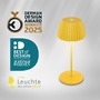 Stolní lampy dekorační - BRILO 7552017 Nabíjecí stolní lampa Riffle Mini - 20 cm, 1,5W, 150lm, bezdrátová, LED, stmívatelné, dotykový vypínač, žlutá - BRILO - foto 4