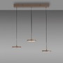 Vícečetná - LD 13141-39 LED závěsné svítidlo PLATA, písková barva, 3-ramenné, stmívatelné, Comfort Lift, krokově stmívatelné, 3000K - JUST LIGHT - foto 4