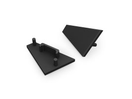 Difuzory a koncovky - Koncovka profilu CORNER14 gen2 černá, A4980002
