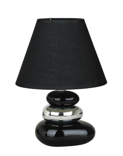 Stolní lampy dekorační - Stolní lampa Rabalux 4950 Salem, E14, 230V, IP20, černá stříbrná - foto 1