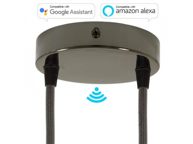 Baldachýny, montury - Smart válcový kovový stropní baldachýn - 2 otvory - foto 1