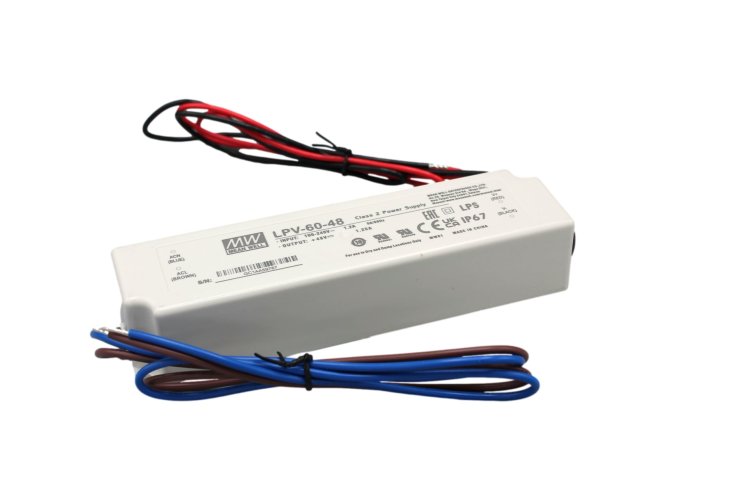 Napájecí zdroje 48V - 60W napájecí zdroj Meanwell, LPV-60-48, 48V, IP67 - foto 1