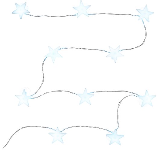 Vánoční řetězy, závěsy a stromky -  Vánoční osvětlení RXL 284 Hvěz.+přísav. 10LED CW TM RETLUX - foto 1