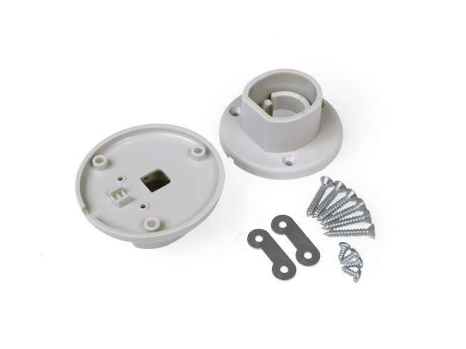 Úchyty, spojky, závěsný materiál - Úchyt pro šatní profil OVAL20 stříbrný, kompletní sada - foto 1