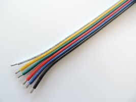 Dvojlinky, RGB a CCT kabely - RGBCCT Kabel 6 x 0,5, plochý pro RGB+CCT LED pásky
