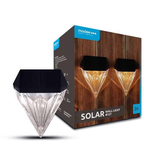 Solární - Modee Lighting LED solární solární nástěnná lampa, 3000K, IP44 - foto 1