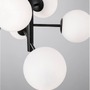 Dekorativní - NV 9100361 Závěsné svítidlo IMPERO bílé matné sklo černý kov E14 6x5W IP20 bez žárovky - NOVA LUCE - foto 5