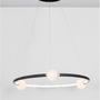 Kruhová - NV 9820601 Závěsné svítidlo CELIA stmívatelné černý hliník opálové sklo LED 36W 230V 3000K IP20 stmívatelné - NOVA LUCE - foto 5